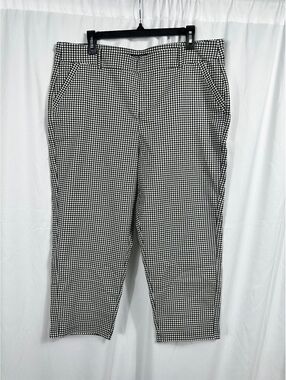 Mario Serrani Italy Women's Black and White Gingham Capri Pants XL